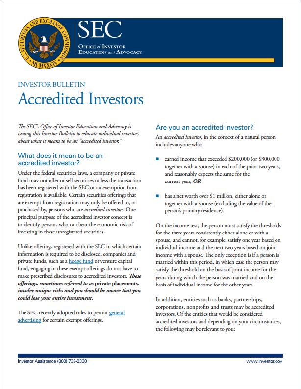 Accredited Investor 2021 thumbnail