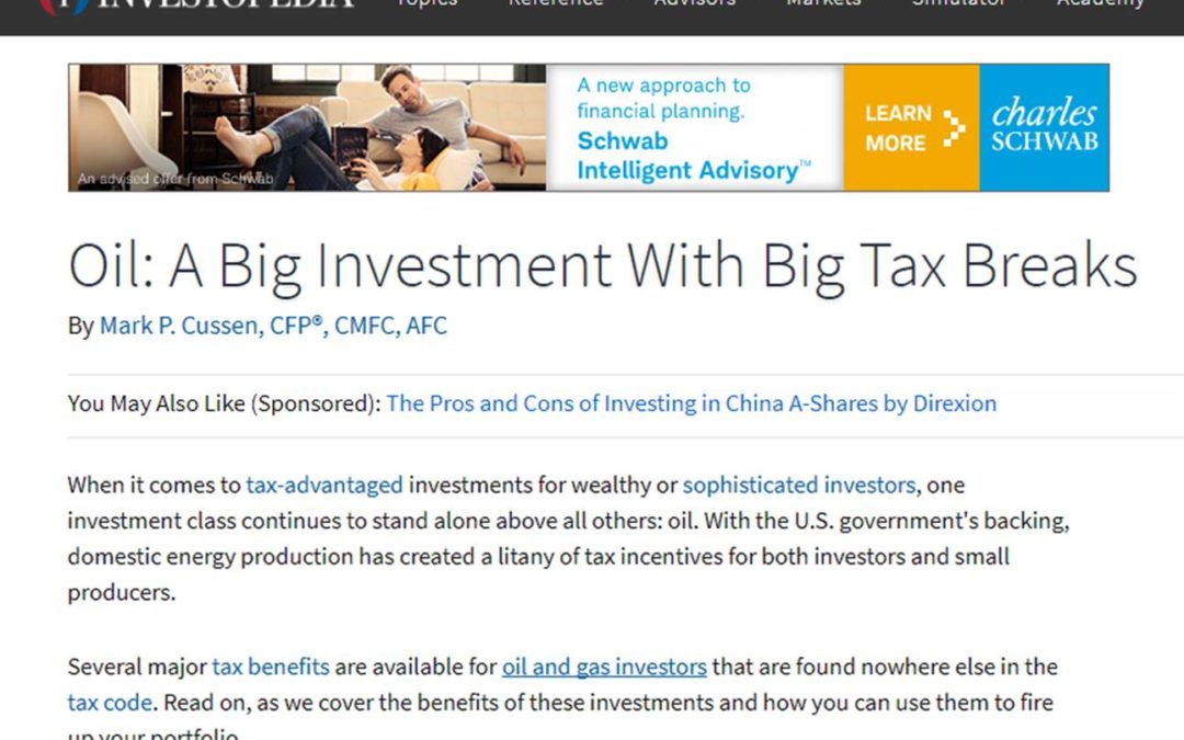 Tax Time is fast approaching – Have you considered investing in oil?
